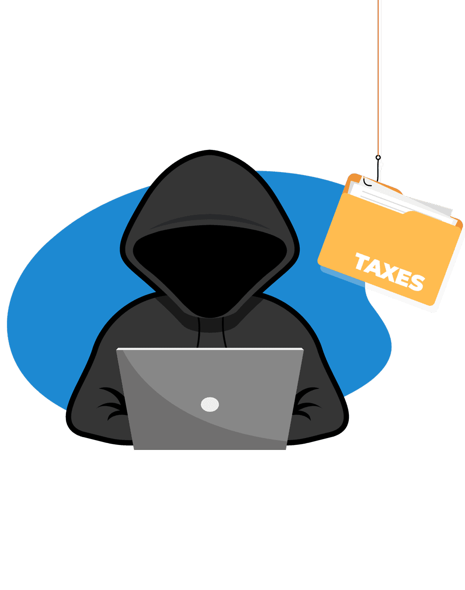 Hacker sitting at a computer