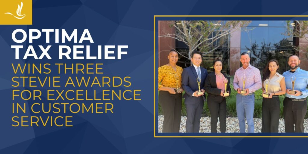 Optima Tax Relief Wins Three Stevie Awards for Excellence in Customer Service
