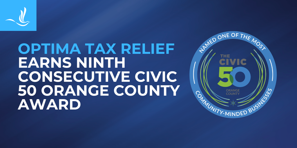 Optima Tax Relief Earns Ninth Consecutive Civic 50 Orange County Award 